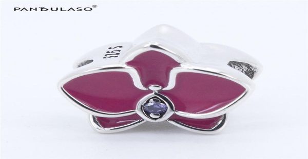 

pandulaso vibrant pink orchid charm beads for jewelry making fits p charms bracelets woman diy silver 925 jewelry 2017 summer4244905, Black