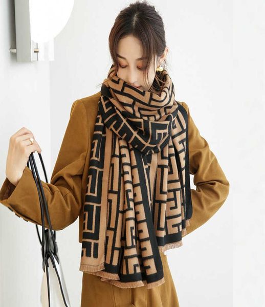 

scarves 2021 fashion letter 190x65cm scarves new cashmere beach towel classic print tassels scarves winter dustproof double sided 9072523, Blue;gray