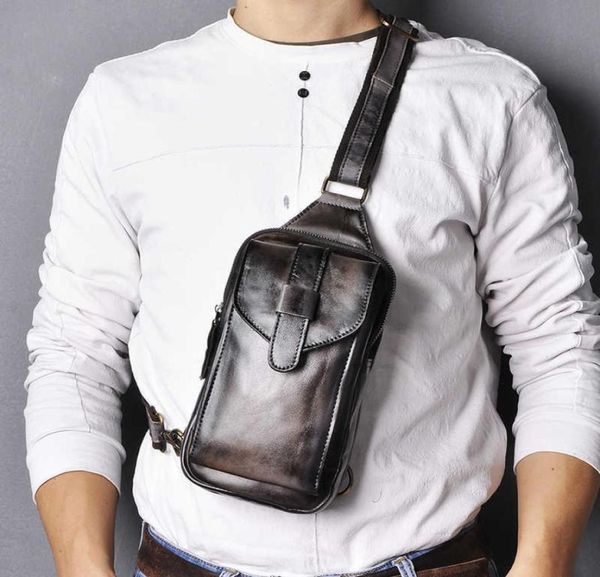 

men original leather vintage design fanny wasit chest pack bag sling crossbody bag daypack xb571db 21030540377711083500