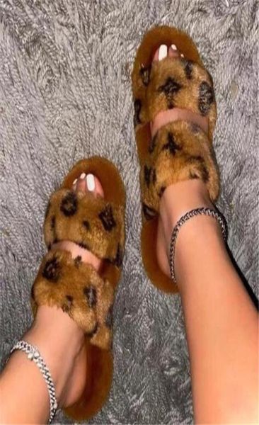 

fur slippers autumn winter indoor sandals house full furry soft fluffy plush platform flats heel non slip luxury designer casual s1098843, Black
