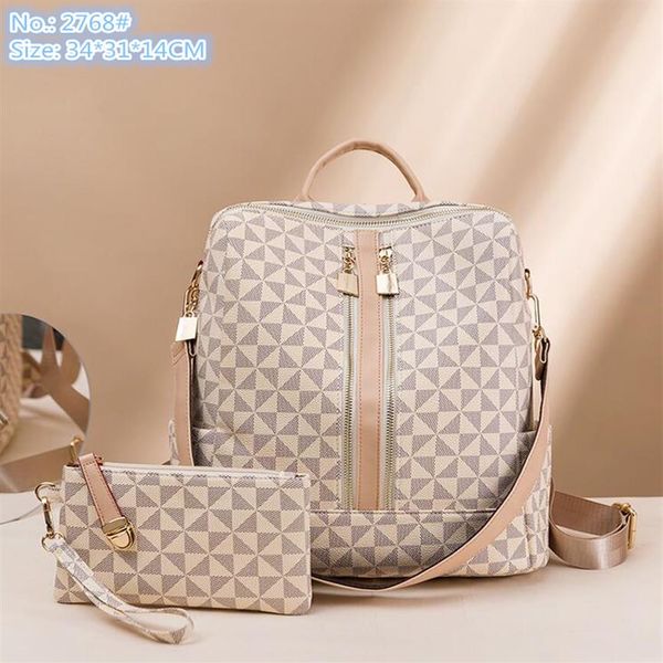 

whole factory ladies shoulder bag 3 colors street fashion printing leisure backpack simple two-piece fashion handbag retro con277y