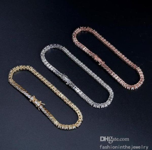 

tennis bracelet designer diamond bracelets for women luxury jewelry gift 3 4 5 6 mm 7 8 inch fashion moissanite white gold zircon 1165954, Golden;silver