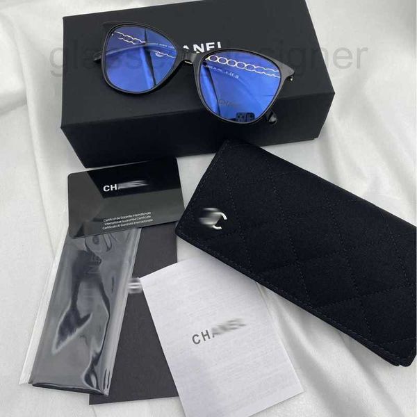 

sunglasses designer ch3408 black sheepskin chain anti blue light optical eyeglasses can be matched with myopia glasses and plain face glasse, White;black