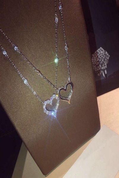 

selling luxury designer 925 sterling silver love diamond necklace for women wedding engagement gift party lovers jewelry have 3338701