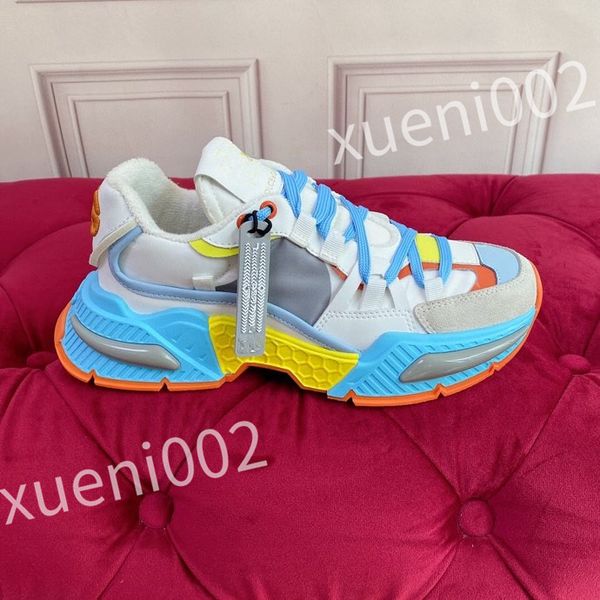 

luxury designer sneakers pop color matching running shoes thick sole trend light fashion all match color cool casual lace-up dad shoe fd2210, Black