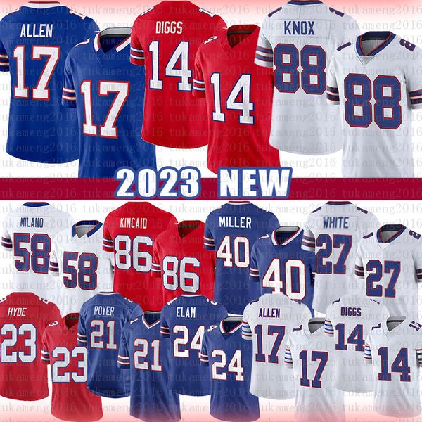 

17 josh allen 14 stefon diggs baseball jersey buffalos billes dawson knox matt milano dalton kincaid von miller tre'davious white micah, Blue;black