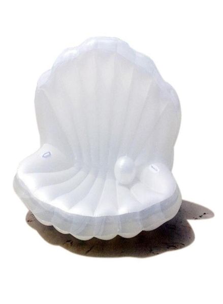 

170130110cm inflatable seashell pool float giant clam shell with pearl swimming ring flotador piscinaha072 floats tubes9779504