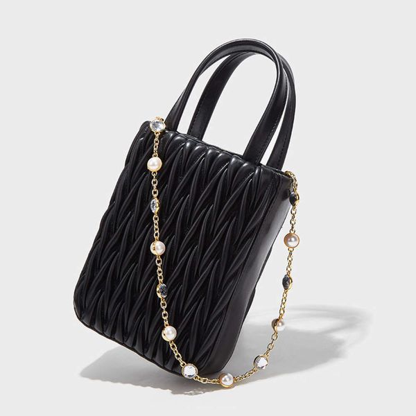 

designer bags bag fashion style feeling shoulder bag pearl chain messenger bag portable women's bag mui mui bag 1ap0