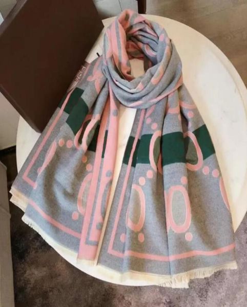 

fashion cashmere cashmeree scarf ladies autumn and winter plaid letter jacquard shawl exquisite workmanship8336326, Blue;gray