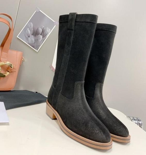 

the upper latest womens boots in autumn and winter 2021 is made of custom cowhide leather with a large base size 35407190462, Black
