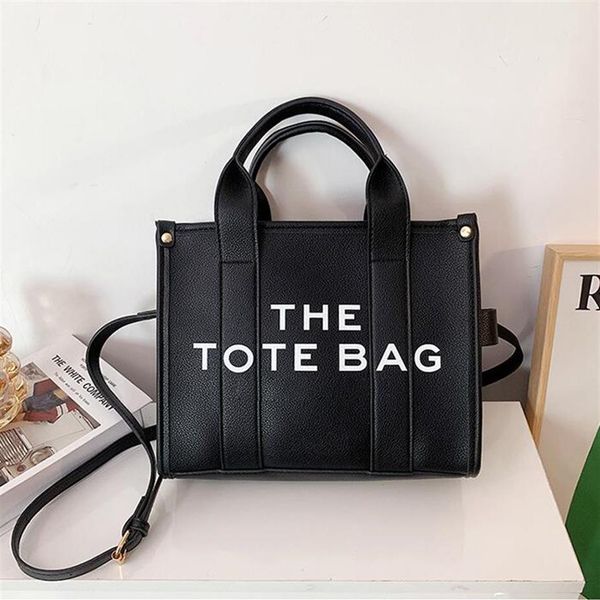 

luxury the tote bag designer women large canvas leather crossbody shoulder handbags with strap black pink totes bags handbag 0102818, Black;red