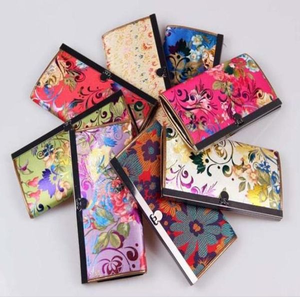 

1019cm chinese traditional silk satin purse fashion trend handbag unique embroidery wallet mixed color 4612598, Pink;blue