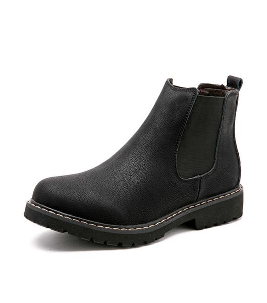 

boots men winter shoes black split leather boots mens warm plush fur winter boots for men5833144