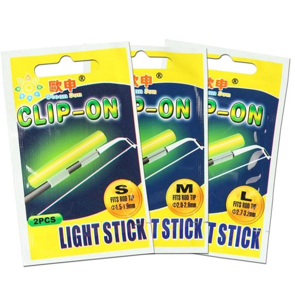 

clip on 10 bags fishing glow stick tube ss s m l size green fluorescence fishing rod tip luminous light stick ff407809736
