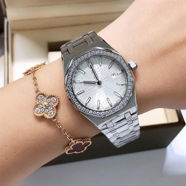 

women watch quartz movement watches 33mm lady business wristwatch fashion wristwatches montre de luxe239q, Slivery;brown
