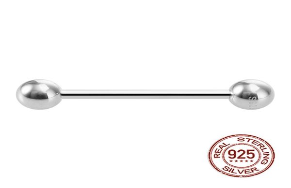 

1pc 925 sterling silver round straight tongue barbell for women 16mm nipple rings 14g hypoallergenic piercing fine jewelry8039585