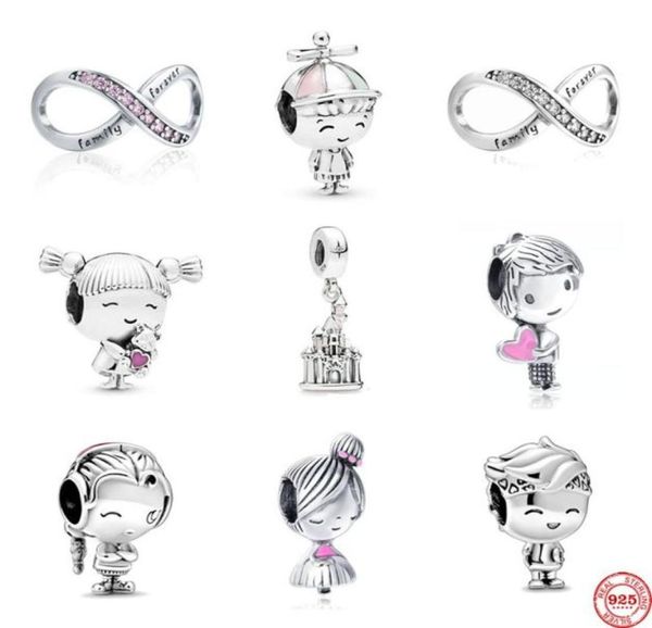 

brand new pink castle boy girl family forever diy fine beads suitable for charm silver 925 ladies bracelet jewelry278i9428357, Black