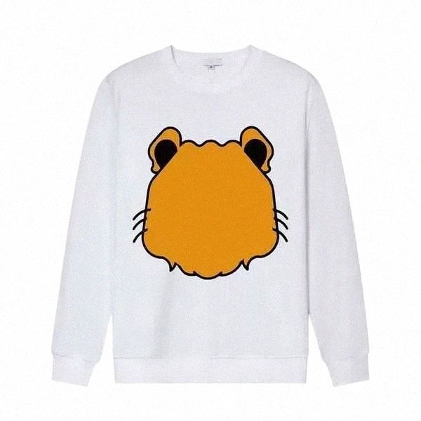 

designer fashion men women kenzo hoodie tiger head advanced embroidery 1:1 round neck pullover autumn winter loose high street classic 13 2, Black