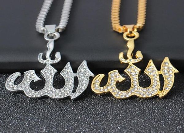 

vintage muslim islam pendant necklaces silver gold color out chain necklace religious jewelry men 2801682271913