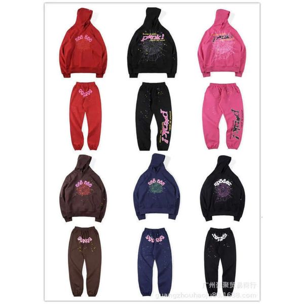 

mens hoodies sweatshirts tracksuit sweat suit spider 555 young th set stars same 55555 pants hoodie bibber and bodysuit casual leisure22891, Black