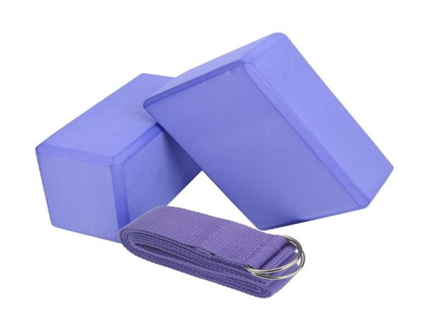 

yoga block and strap set pilates blocks sets high density eva yoga block brick with yogi strap belt stretch 3pc yoga block set t193515941