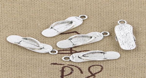 

200pcs charms flip flops 217mm antiquezinc alloy pendant fitvintage tibetan silverdiy for bracelet necklace3054327, Bronze;silver