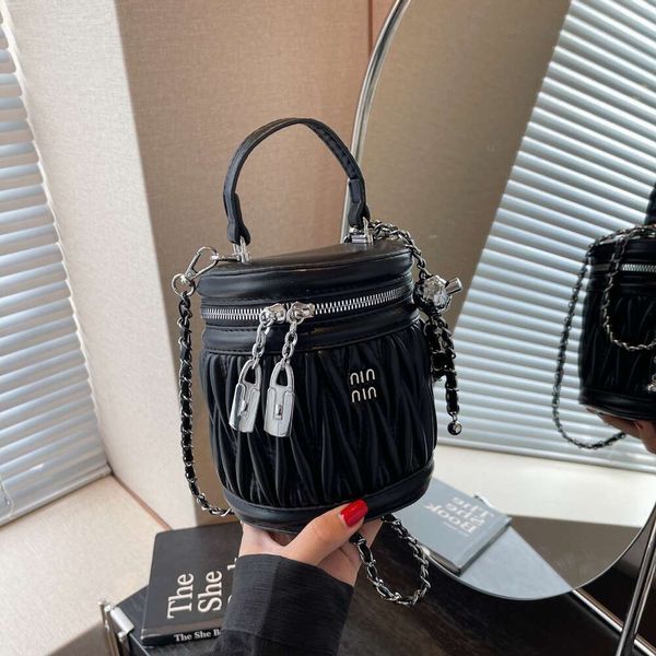 

designer bags fragrant wind wrinkled wandering bucket bag fashion tassel chain shoulder bag mui mui bag apqo