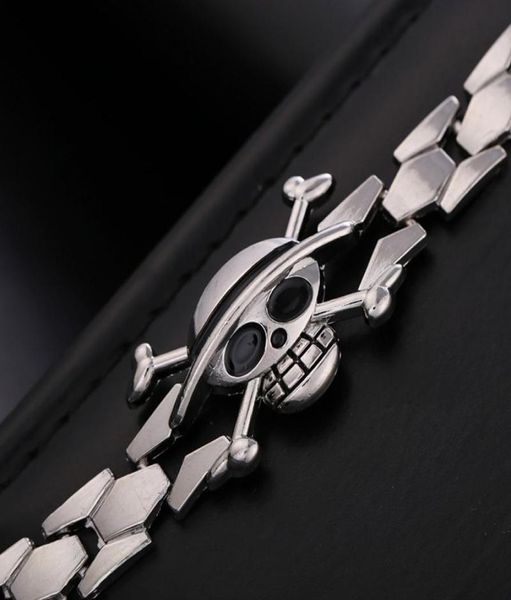 

charm bracelets hf anime one piece plating alloy bracelet skull cosplay accessories3263920, Golden;silver