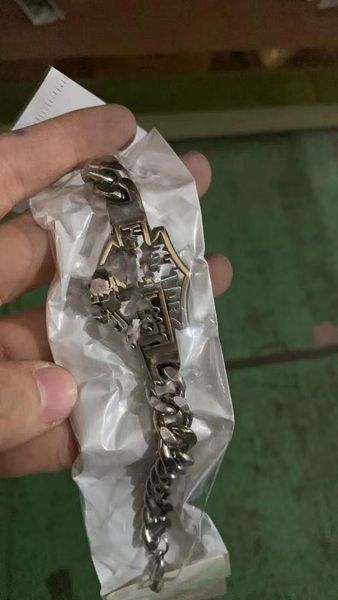 

charm bracelets stainless steel biker bracelet 230907, Golden;silver