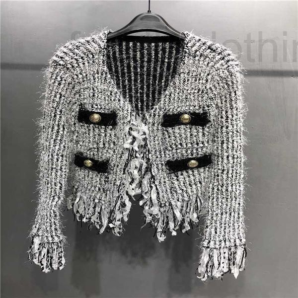 

women's knits & tees designer french early spring new spring coats cardigan temperament celebrity tassel woolen slim dhh4, White
