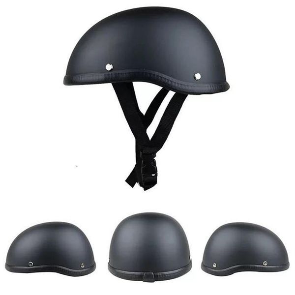 

motorcycle helmet for harley vintage half face helmet for mtb bike cruiser scooter matte black helmets accessories casco moto227i
