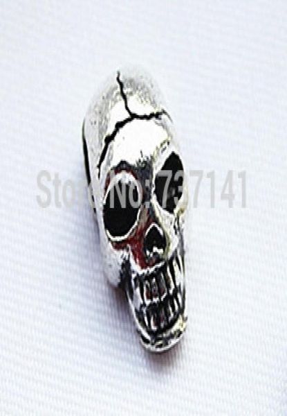 

50 pcslot charm metal skulls beads for diy paracord bracelets knife flashlight lanyards pendant accessories1587992, Black