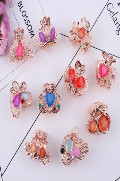 

hair ornaments claw headwear accessories imitation crystal metal hair claws clip for women girls crown fashion hair claw 8219413, Slivery;white