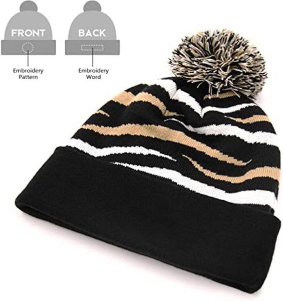 

2021 new football beanies team color beanie hat sports fans knit hats with pom men women cuffed knit caps gifts6293701, Blue;gray