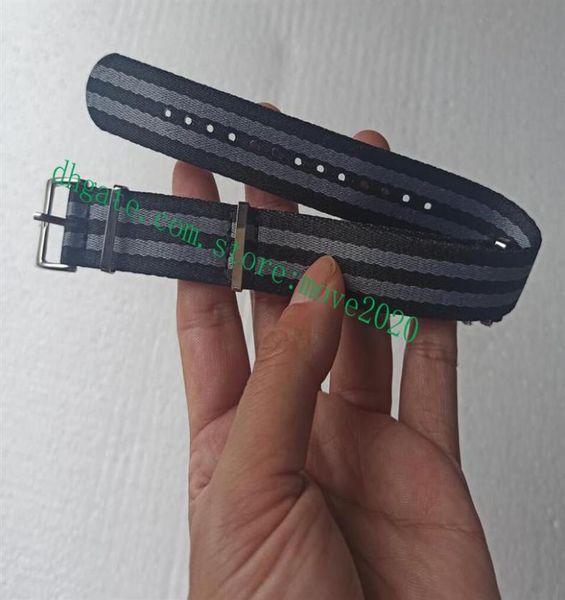 

move2020 20mm ocean skyfall james bond daniel craig band 007 watch spectre mens aqua terra original ribbon nato fabric strap clasp6481251, Black;brown