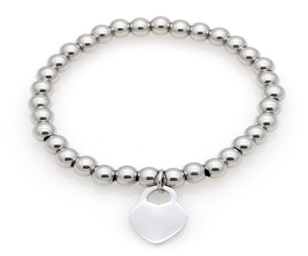 

women copper beaded bracelet steel heart charms pleaseturn to new york 925t pulsera bracelets foreverlove letter3272676, Golden;silver