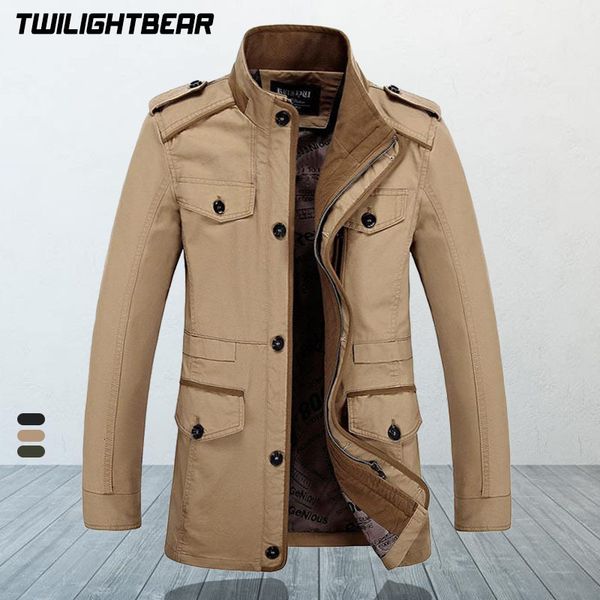 

men's jackets brand men's casual jacket male windbreaker oversized 6xl autumn washed cotton classic long jackets men clothing tren, Black;brown