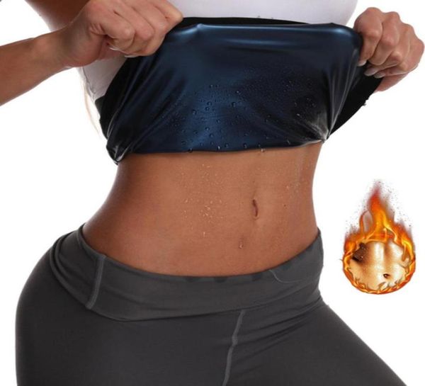 

slimming body shaper fat burning abdomen belt exercise workout aid girdle shapewear shirt sweat women fitness body shaper vest1884514, Black;gray