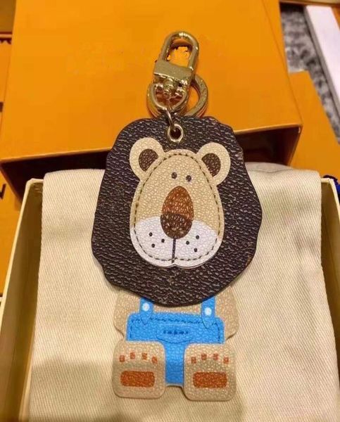 

new ll luxury popular key ring french doggy leather good looking animal hook and clasp men039s and women039s fashion bag pen9047701, Silver