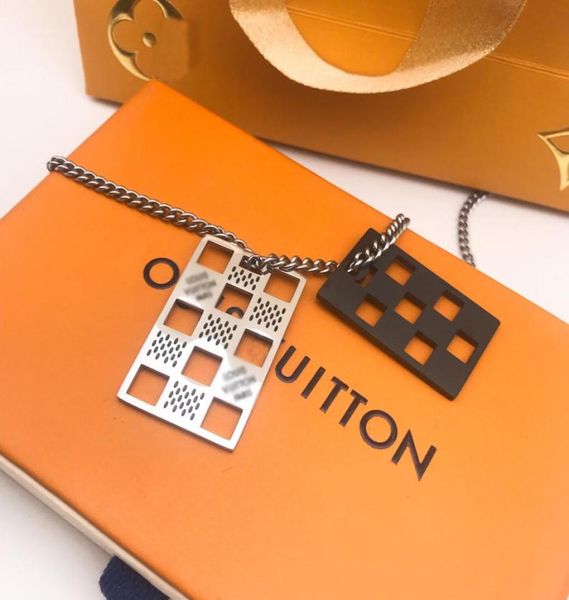

elegant luxury fashion choker necklace designer 925 silver plated stainless steel letter pendant double layer necklaces for women 9805454