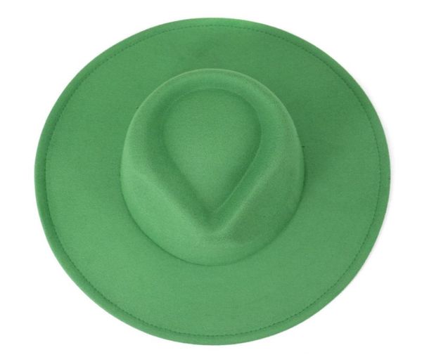 

2021 autumn winter trendy women men peach heart hat 9cm brim ladies solid color wide brim wool felt jazz fedora hats panama pa3261897, Blue;gray