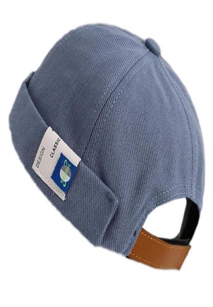 

ball caps retro solid color beanie docker cap rolled cuff brimless label hip hop skull hat xx9d3664963, Blue;gray