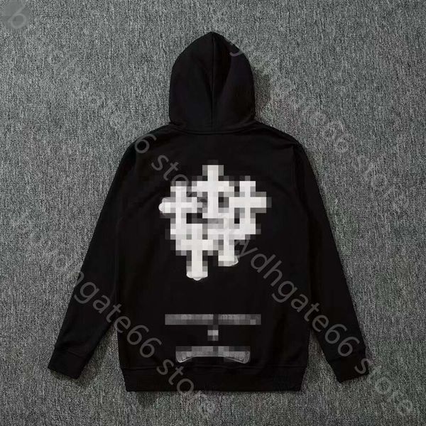 

l61h l61h 2023 fashion designer brand ch women's hoodies graffiti cross sanskrit casual men's sweatshirt in autumn and winter xmlj, Black