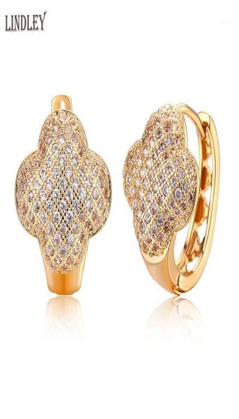 

hoop huggie lindley 2021 jewelry earrings for women dangle drop gold 585 rose fourleaf clover fashion trend party wedding17341606, Golden;silver