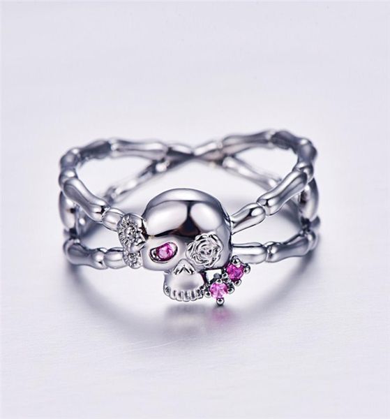 

whole retro skull ring fashion simple jewelry punk skull ring men039s and women039s jewelry halloween gift7712962, Golden;silver