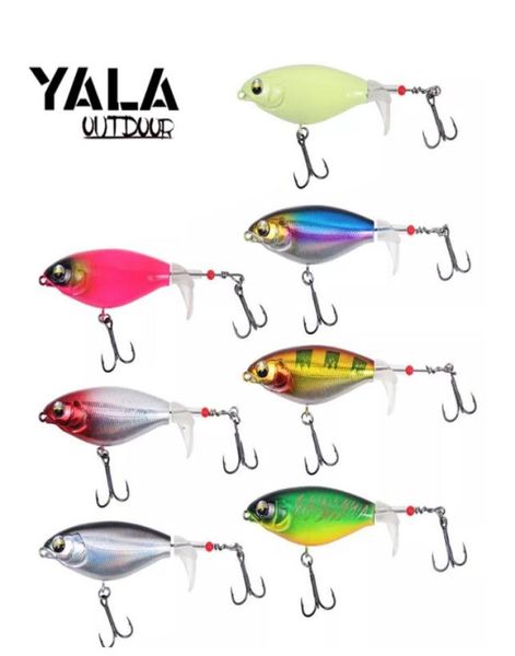 

ater fishing lure 6g 65mm whopper popper wobbler artificial hard bait bass plopper soft rotating tail fishing tackle9269923