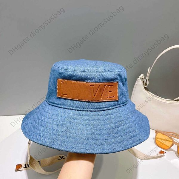 

royewell hat children fashion niche net red bucket men with wind rope hepburn style foreign korean version, Blue;gray