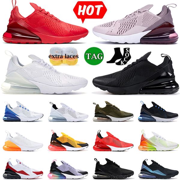 

designer airmaxs 270 270s running shoes men women trainers triple red black volt university blue rainbow metallic gold usa sports sneakers w