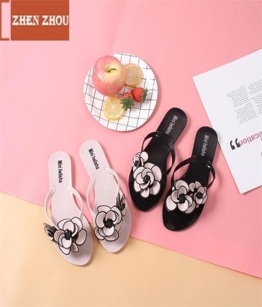 

women slippers summer beach slippers flip flops sandal flower fashion slippers ladies flats shoes y2004239290822, Black