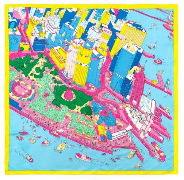 

manual hand rolled twill silk scarf women port city printing fashion square scarves echarpes foulards femme wrap bandana hijab 90c7889929, Blue;gray